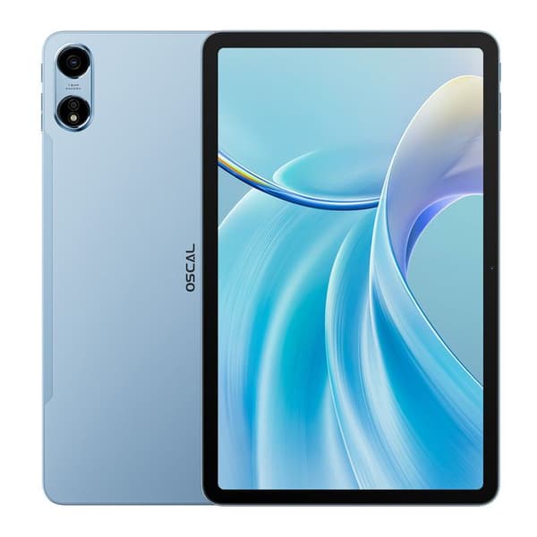 Oscal Pad 100 12" Touchskärmstablett Android 15 2.4G+5G Wifi RAM 24Go ROM 256Go/SD 2To 9000mAh 16+8MP Dual SIM Blå Med Tangentbord K1