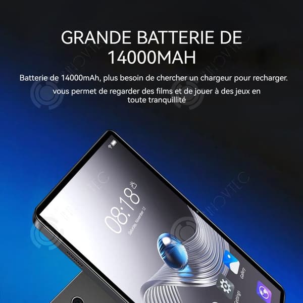 INN Tablet 11 tum Android 7.1 4000mAh 2GB RAM 16GB ROM Kamera 0.3MP+2MP 1280x800 Quad Core IPS-skärm Svart Touch Tablet