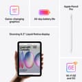 Miniatyrbild 7 av 10: Apple iPad mini 256 GB WiFi + 5G 2024 -surfplatta, stjärnvitt (MXPX3)