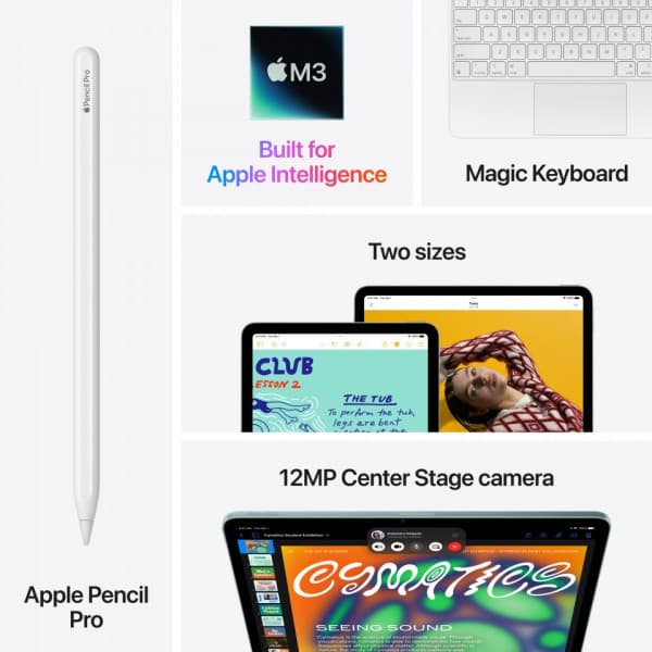 Apple iPad Air 11" M3 256 GB WiFi + 5G 2025, stjärngrå (MCG04)