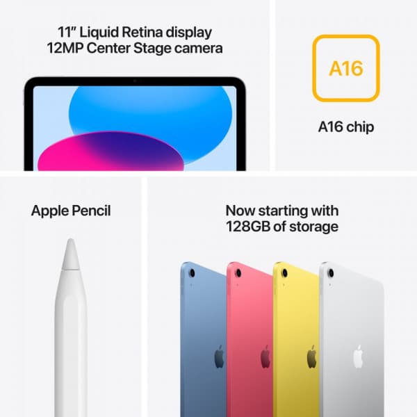 Apple iPad 11" 512 GB WiFi 2025-tablet, gul (MD5A4)