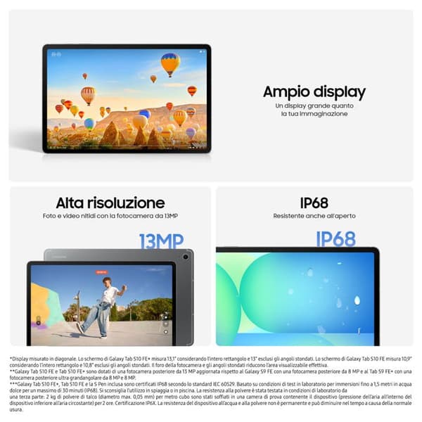 Samsung Galaxy Tab S10 FE 10,9" 12 Go/256 Go Wi-Fi Grå (Gray) X520B