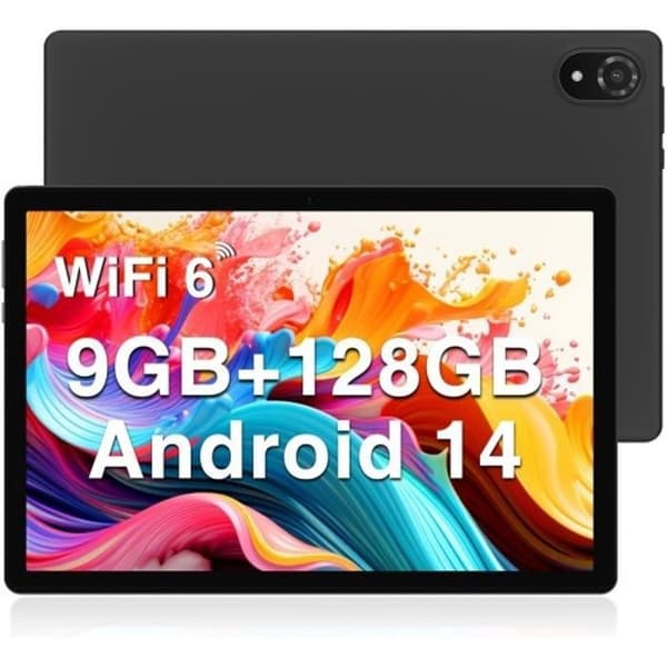 DOOGEE U10 Android 14 Tablet 9GB RAM+128GB ROM (1TB TF) WiFi 6 Touchscreen Tablet 10 Tum, Quad-Core / 5060mAh / 8MP+5MP, Grå