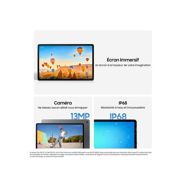 Samsung Galaxy Tab S10 FE+ 13,1" 5G 128 GB Grå