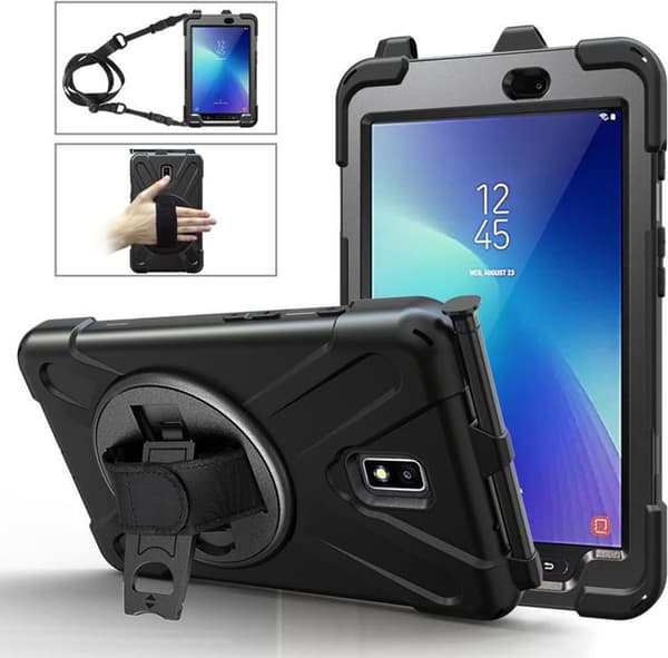 eSTUFF Defender Fodral - Bakskal för surfplatta - Svart - 20,30 cm (8") - för Samsung Galaxy Tab Active 2