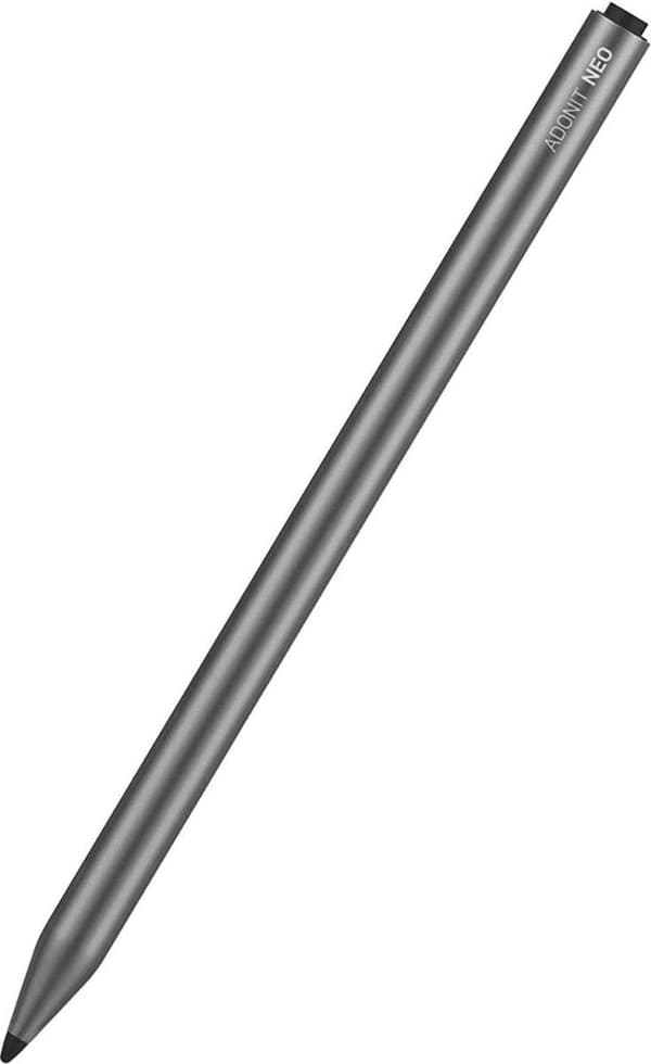 Adonit Neo Stylus Pen uppladdningsbar med Native Palm Rejection Grey