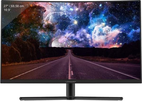 LC Power LC-M27-FHD-240-C Spelskärm 68,6 cm (27 tum) Energimärkning F (A - G) 1920 x 1080 pixlar Full HD 1 ms Audio, stereo (3,5 mm uttag), DisplayPor Svart