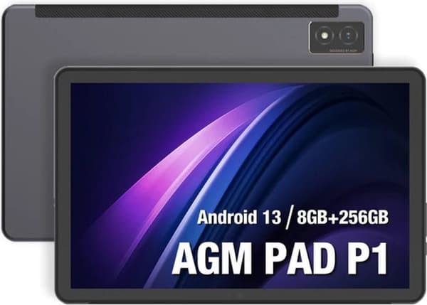 AGM P1 PAD 4G Android Rugged Tablet -IP69 - 256GB - 7000mAh - Mörkgrå