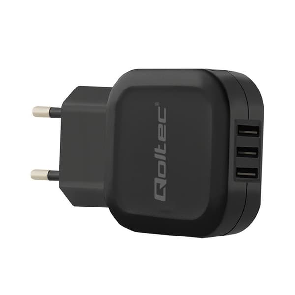 Qoltec 50191 Laddare 17W | 5V | 3.4A | 3xUSB