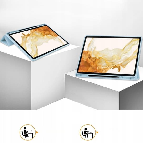 Smart pennfodral i TPU för Samsung Galaxy Tab S10+ S10 Plus (Blå)