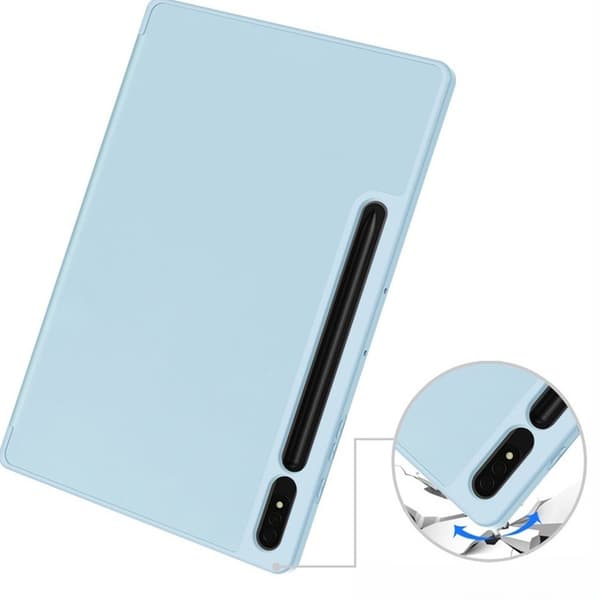 Smart pennfodral i TPU för Samsung Galaxy Tab S10+ S10 Plus (Blå)