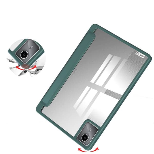 Bizon Case Tab Clear Matt för Lenovo Tab M11 1:a generationen, mörkgrön