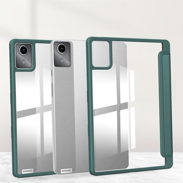 Bizon Case Tab Clear Matt för Lenovo Tab M11 1:a generationen, mörkgrön