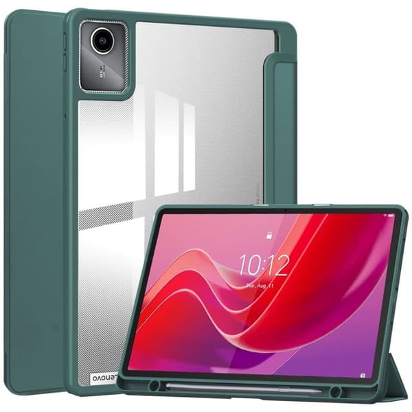 Bizon Case Tab Clear Matt för Lenovo Tab M11 1:a generationen, mörkgrön