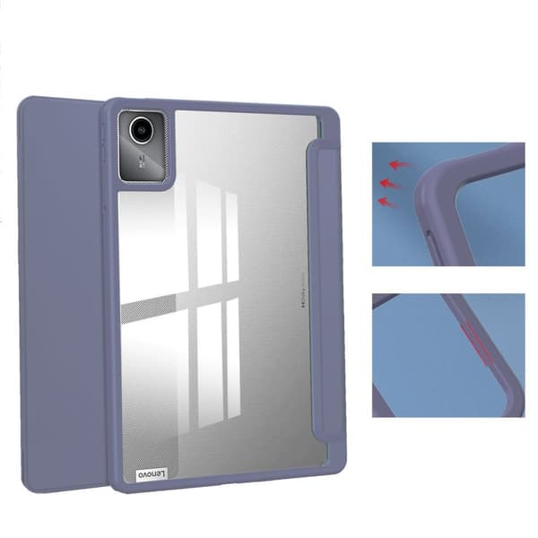Bizon Case Tab Clear Matt för Lenovo Tab M11 1:a generationen, lavendel