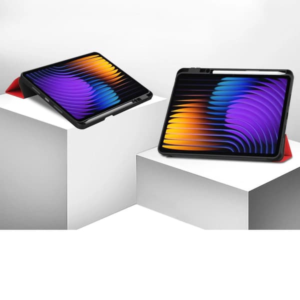 Bizon Case Tab Lizard Flipfodral för Xiaomi Pad 7 / 7 Pro, Röd