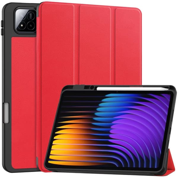 Bizon Case Tab Lizard Flipfodral för Xiaomi Pad 7 / 7 Pro, Röd