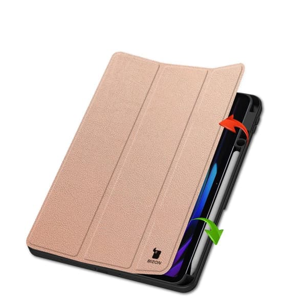 Bizon Case Tab Lizard Flipfodral för Xiaomi Pad 7 / 7 Pro, Roséguld