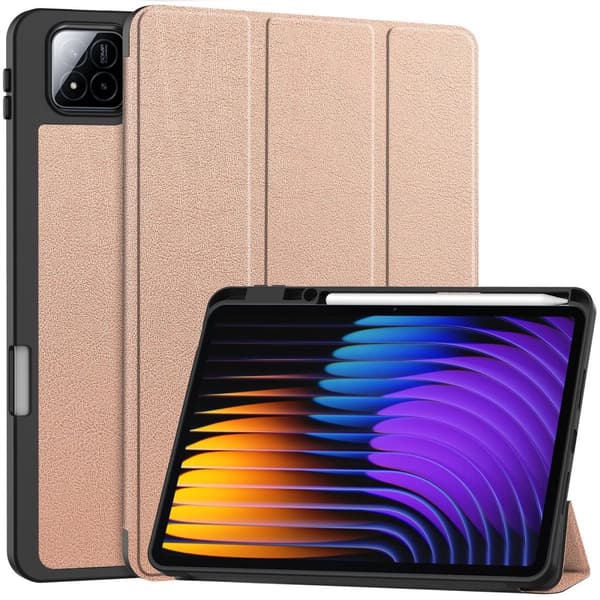 Bizon Case Tab Lizard Flipfodral för Xiaomi Pad 7 / 7 Pro, Roséguld