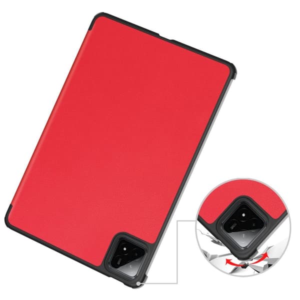 Bizon Case Tab Croc Flip-skal för Xiaomi Pad 7 / 7 Pro, Röd