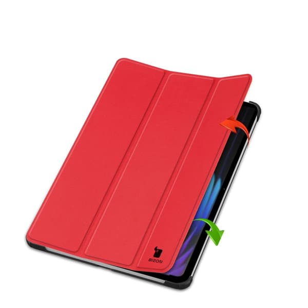 Bizon Case Tab Croc Flip-skal för Xiaomi Pad 7 / 7 Pro, Röd