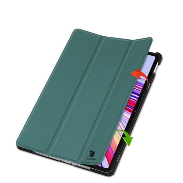Bizon-fodral med flik Croc för Xiaomi Redmi Pad Pro 12.1, mörkgrön