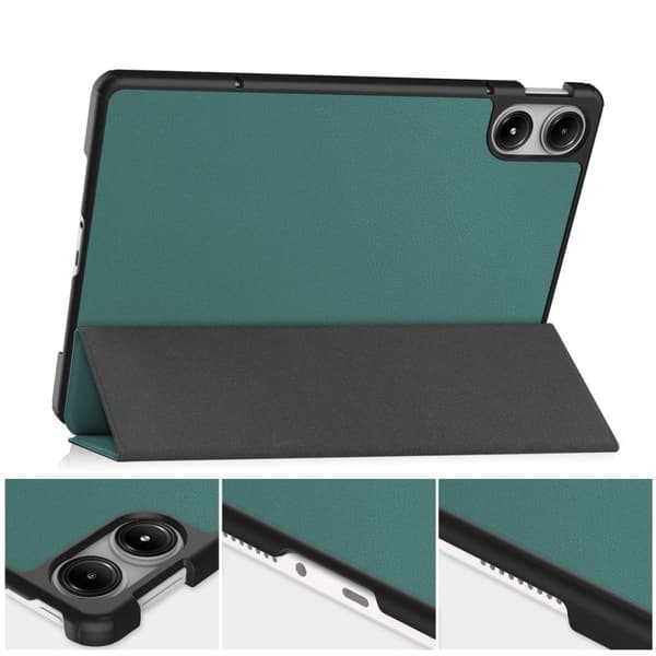 Bizon-fodral med flik Croc för Xiaomi Redmi Pad Pro 12.1, mörkgrön