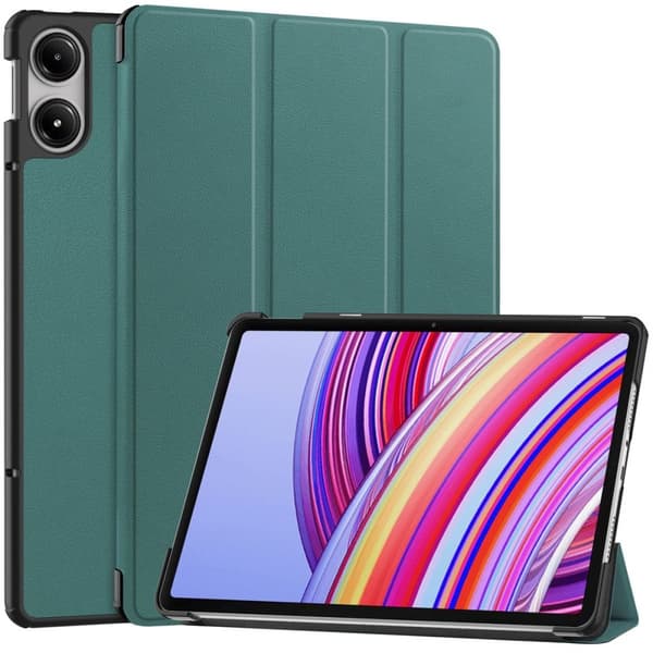 Bizon-fodral med flik Croc för Xiaomi Redmi Pad Pro 12.1, mörkgrön