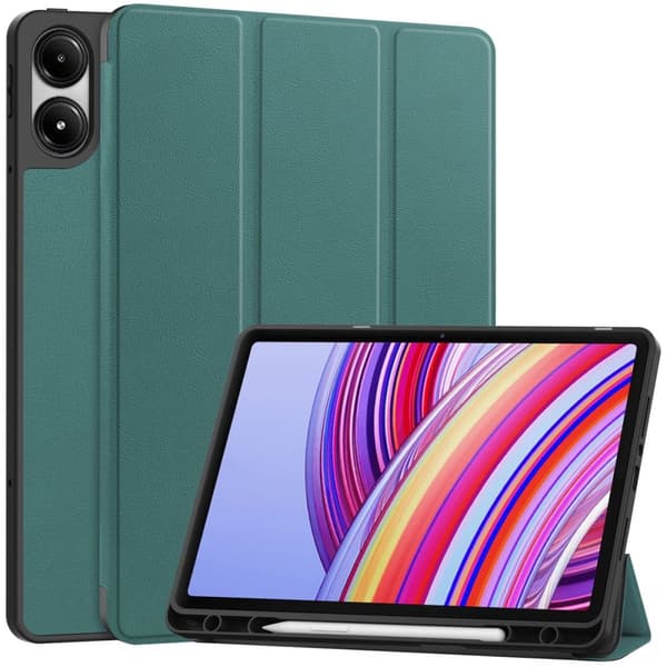 Bizon Case Tab Lizard Flipfodral för Xiaomi Redmi Pad Pro 12.1, Mörkgrön
