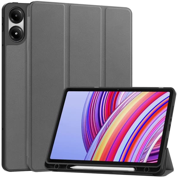 Bizon Case Tab Lizard Flipfodral för Xiaomi Redmi Pad Pro 12.1, Grå