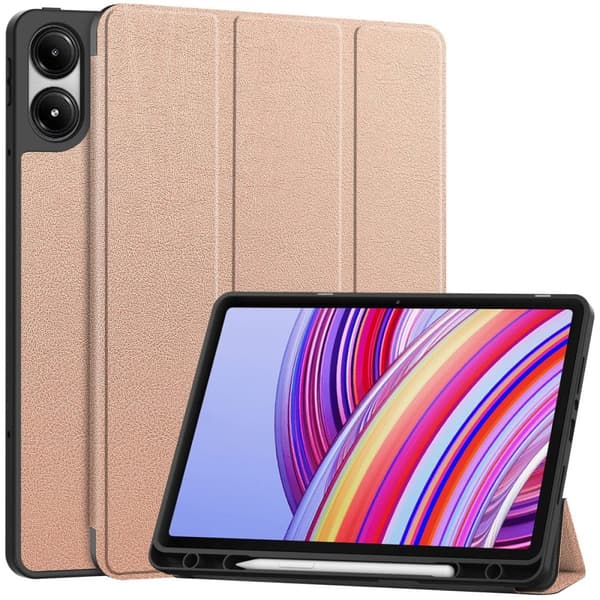 Bizon Case Tab Lizard Flipfodral för Xiaomi Redmi Pad Pro 12.1, Roséguld