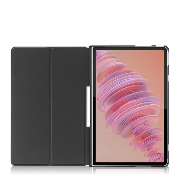 Bizon Case Tab Croc Flip-fodral för Lenovo Tab Plus 11,5" 2024, Svart
