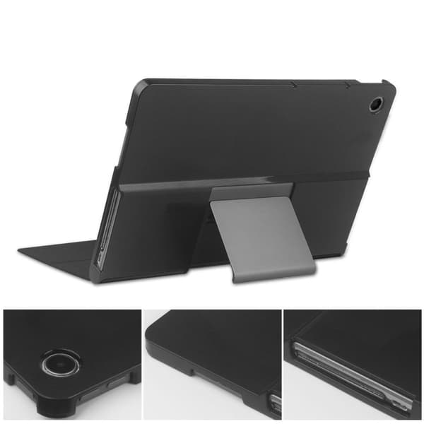 Bizon Case Tab Croc Flip-fodral för Lenovo Tab Plus 11,5" 2024, Svart