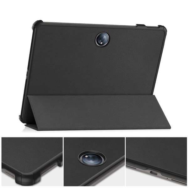 Bizon Case Tab Croc Flip-skal till OnePlus Pad 2 / Pad Pro, Svart