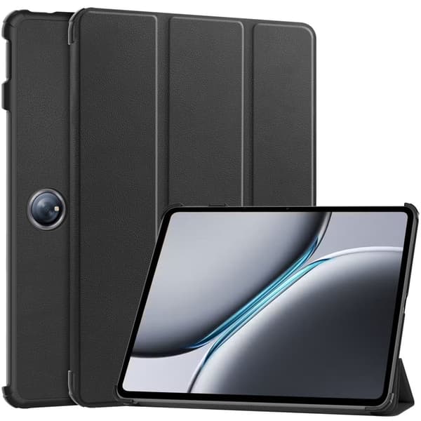 Bizon Case Tab Croc Flip-skal till OnePlus Pad 2 / Pad Pro, Svart