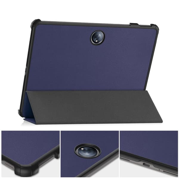 Bizon Case Tab Croc Flip-skal till OnePlus Pad 2 / Pad Pro, Marinblå