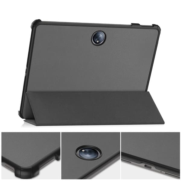 Bizon Case Tab Croc Flip-skal till OnePlus Pad 2 / Pad Pro, Grå