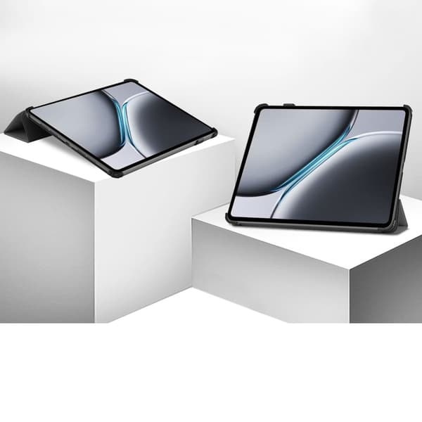Bizon Case Tab Croc Flip-skal till OnePlus Pad 2 / Pad Pro, Grå