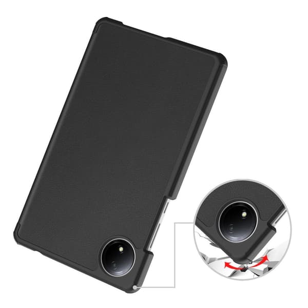 Bizon Case Tab Croc Flip-skal till Xiaomi Redmi Pad SE 8.7, Svart
