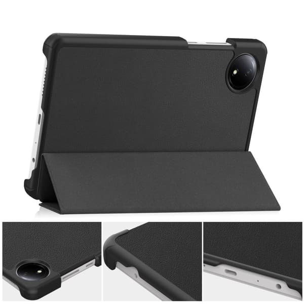 Bizon Case Tab Croc Flip-skal till Xiaomi Redmi Pad SE 8.7, Svart