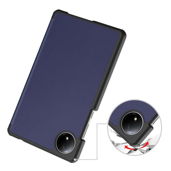 Bizon Case Tab Croc Flip-skal till Xiaomi Redmi Pad SE 8.7, Mörkblå