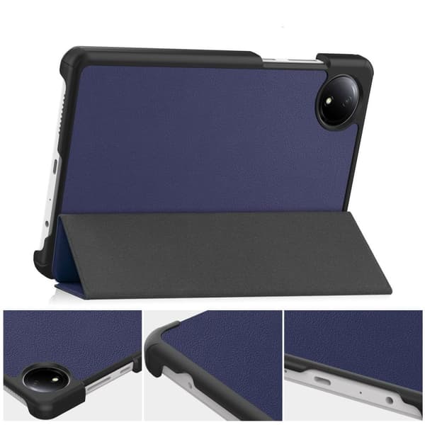 Bizon Case Tab Croc Flip-skal till Xiaomi Redmi Pad SE 8.7, Mörkblå
