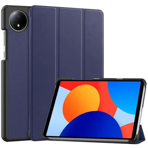 Bizon Case Tab Croc Flip-skal till Xiaomi Redmi Pad SE 8.7, Mörkblå