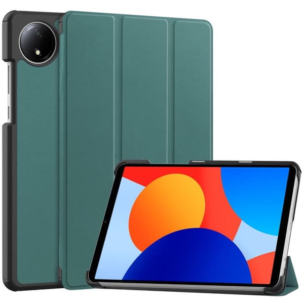 Bizon Case Tab Croc Flip-skal till Xiaomi Redmi Pad SE 8.7, mörkgrön
