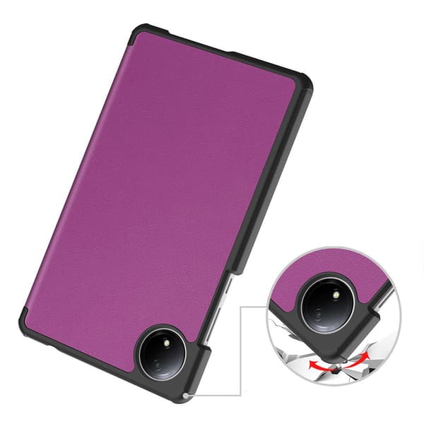 Bizon Case Tab Croc Flip-skal till Xiaomi Redmi Pad SE 8.7, Mörklila