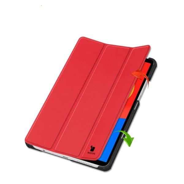 Bizon Case Tab Croc Flip-skal till Xiaomi Redmi Pad SE 8.7, Röd