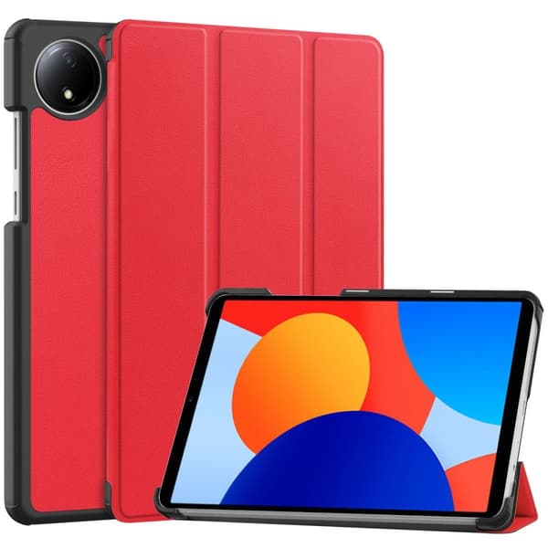 Bizon Case Tab Croc Flip-skal till Xiaomi Redmi Pad SE 8.7, Röd