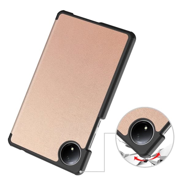 Bizon Case Tab Croc Flip-skal till Xiaomi Redmi Pad SE 8.7, roséguld