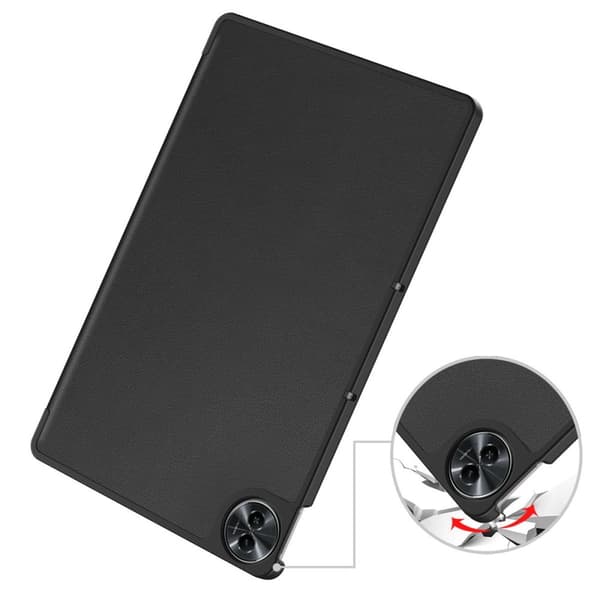 Bizon Case Tab Croc Flip-skal till Realme Pad 2 11.5, Svart