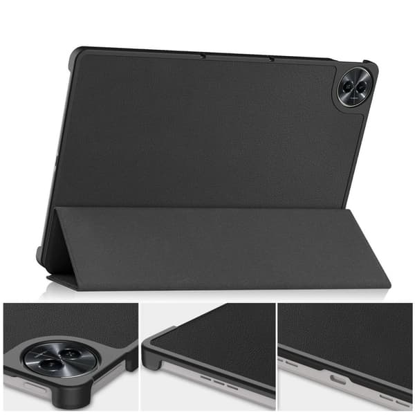 Bizon Case Tab Croc Flip-skal till Realme Pad 2 11.5, Svart